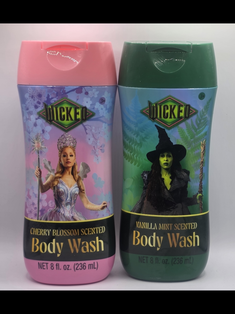 Set Of "Wicked" Body Wash - Cherry Blossom & Vanilla Mint Scents 8 fl oz Each